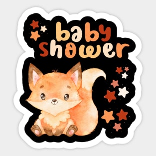 Baby shower Hello little One Smart Cookie Sweet little fox cute baby outfit Sticker